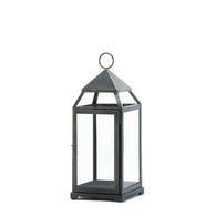 Large Rustic Silver Contemporary Lantern - Distinctive Merchandise