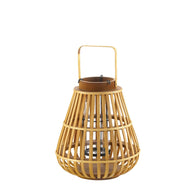 Small Slat Wood Lantern - Distinctive Merchandise