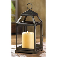 Rustic Silver Contemporary Lantern - Distinctive Merchandise